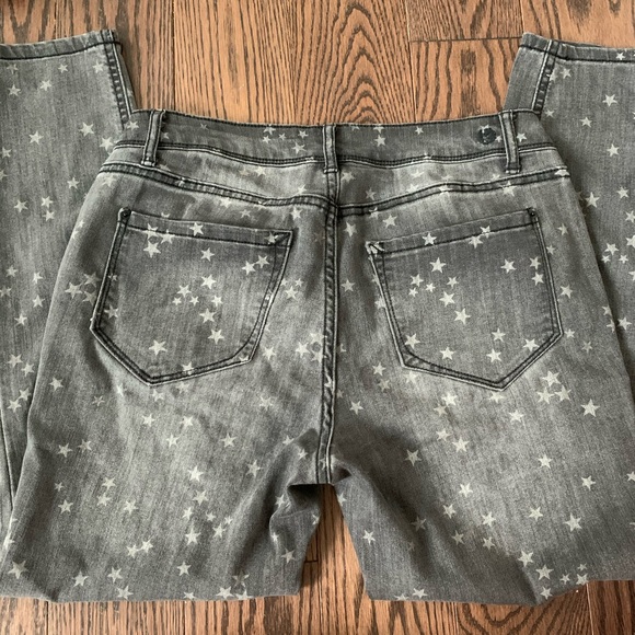 Kensie Starry Cropped Grey Mid Rise Jeans SIZE 6 - Picture 7 of 10